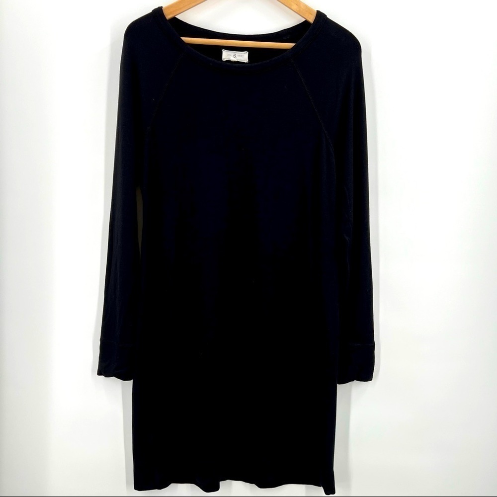 Lou & Grey Black sweat shirt dress/shirt medium woman